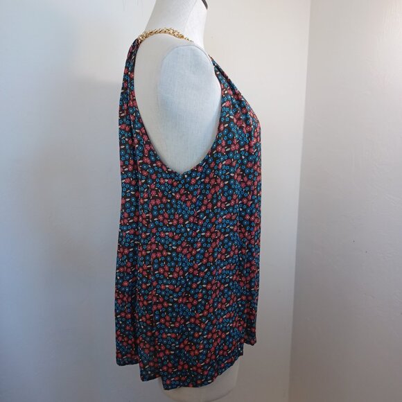 Elie Tahari Silk Halter Top Chain Strap Detail Flowy Lined Womens Large - Picture 9 of 14
